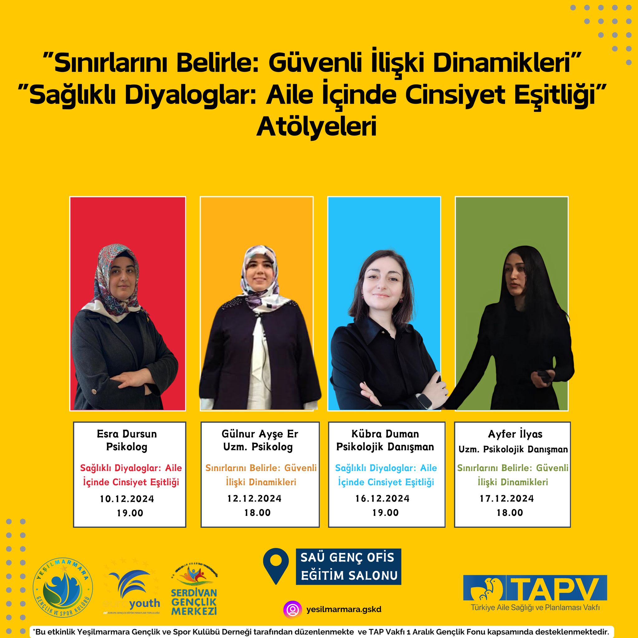 Eşitlik, Güven, Sağlık: Gençlerin Farkındalık Hareketi Atölye Katılımı